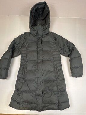 Patagonia Women Large Gray Down With It Parka Puffer Jacket Hooded Full Zip